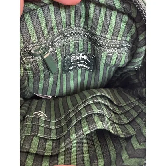 Vera Bradley Harry Potter Slytherin Green Quilted Small Crossbody Bag - Picture 3 of 4